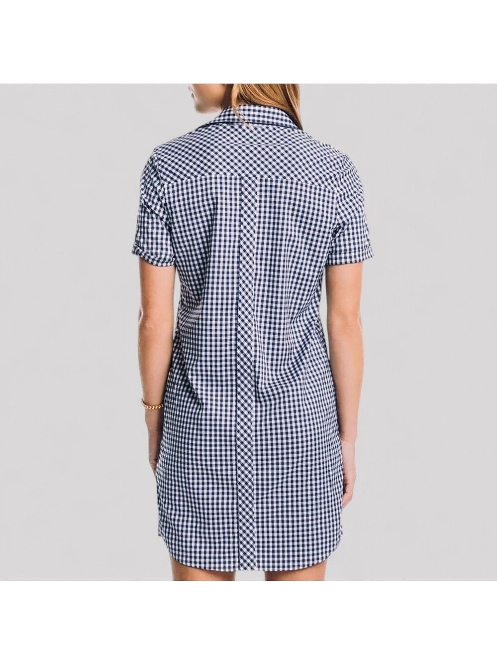 Southern Tide Kamryn Intercoastal Gingham Dress-size M-Navy-NWT Retail $148 - Picture 2 of 9